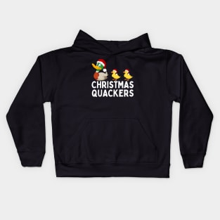 Christmas Quackers Cute Matching Family Christmas Kids Hoodie